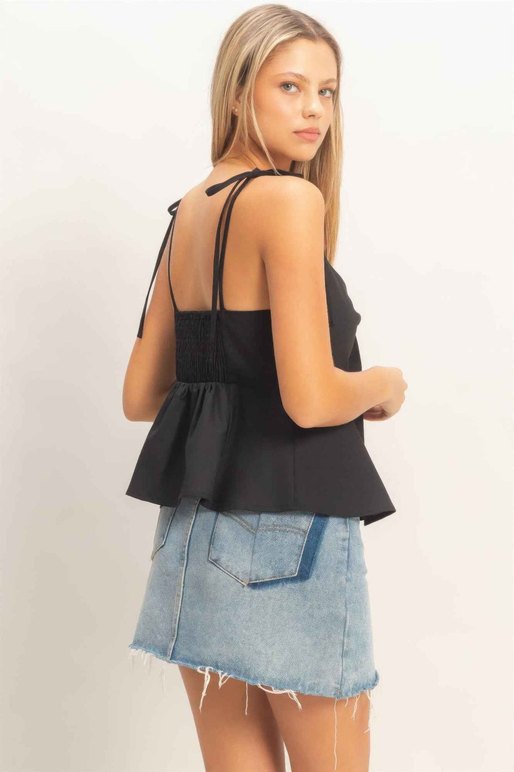 Tie Front Spaghetti Strap Top