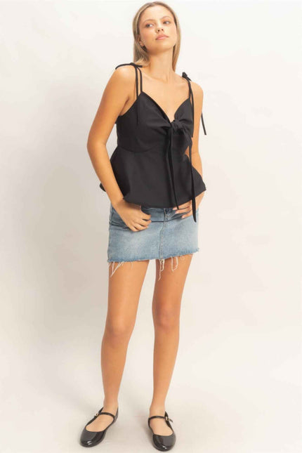 Tie Front Spaghetti Strap Top