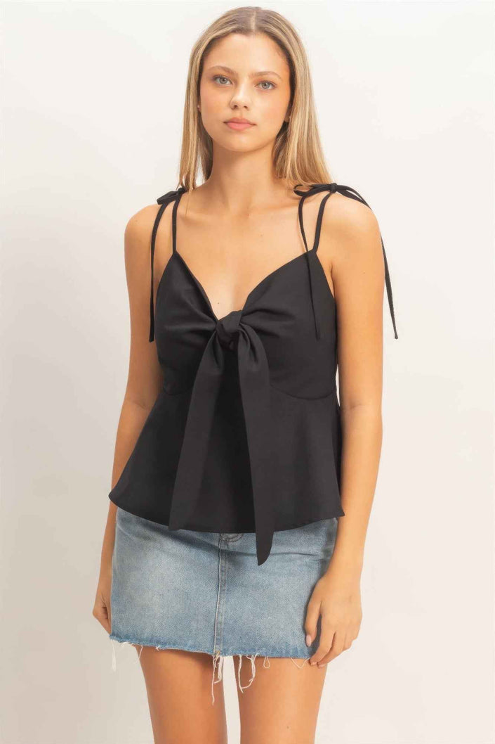 Tie Front Spaghetti Strap Top