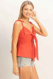 Tie Front Spaghetti Strap Top