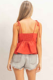 Tie Front Spaghetti Strap Top