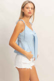 Tie Front Spaghetti Strap Top
