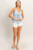 Tie Front Spaghetti Strap Top