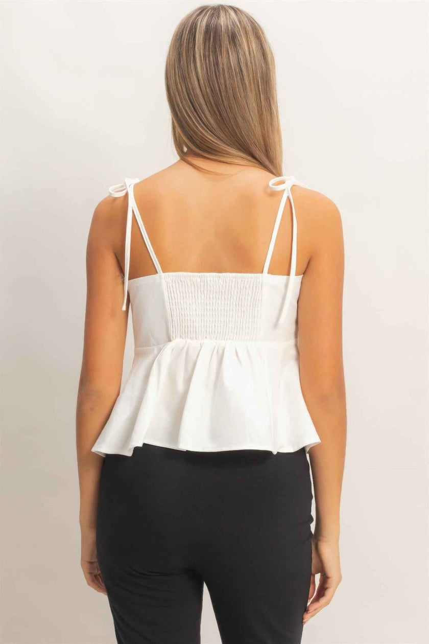 Tie Front Spaghetti Strap Top
