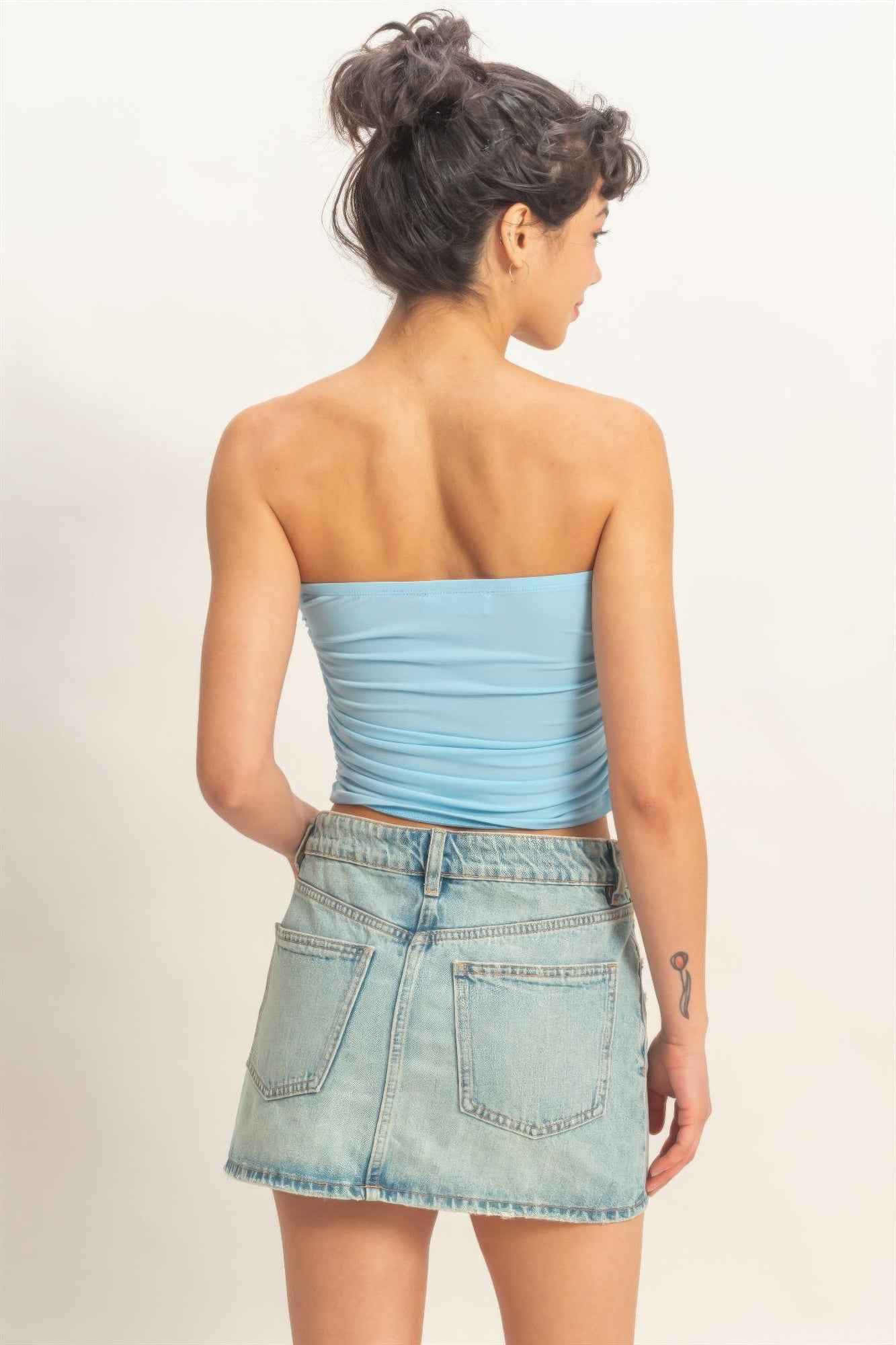 Ruched Bandeau Top