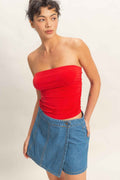 Ruched Bandeau Top