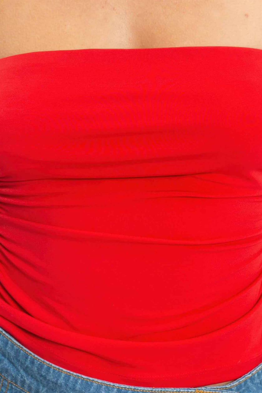 Ruched Bandeau Top