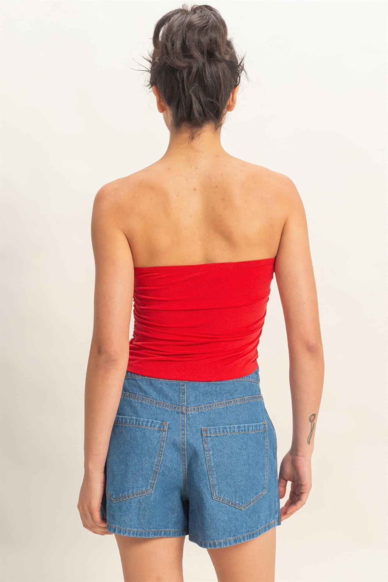 Ruched Bandeau Top