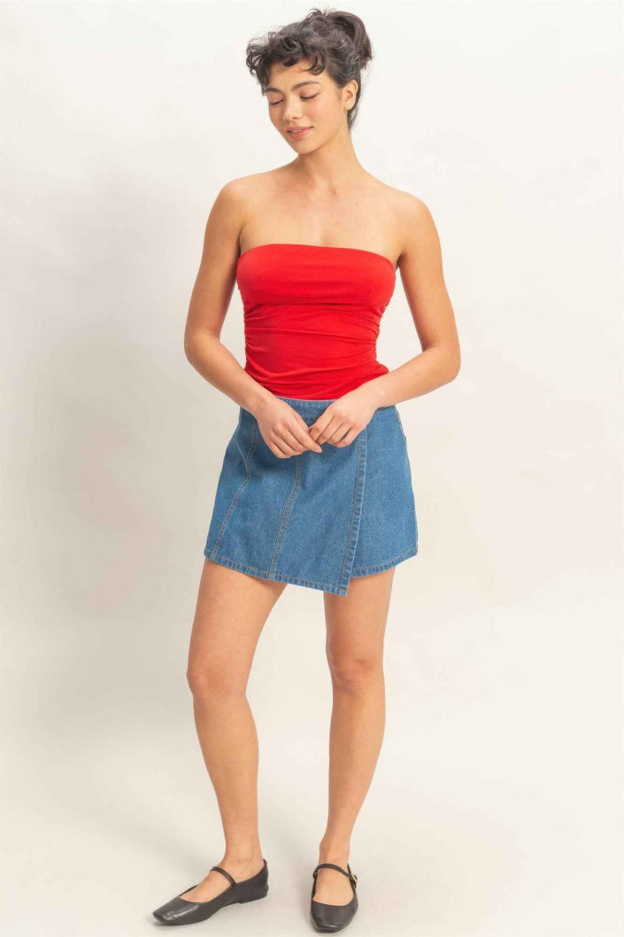 Ruched Bandeau Top