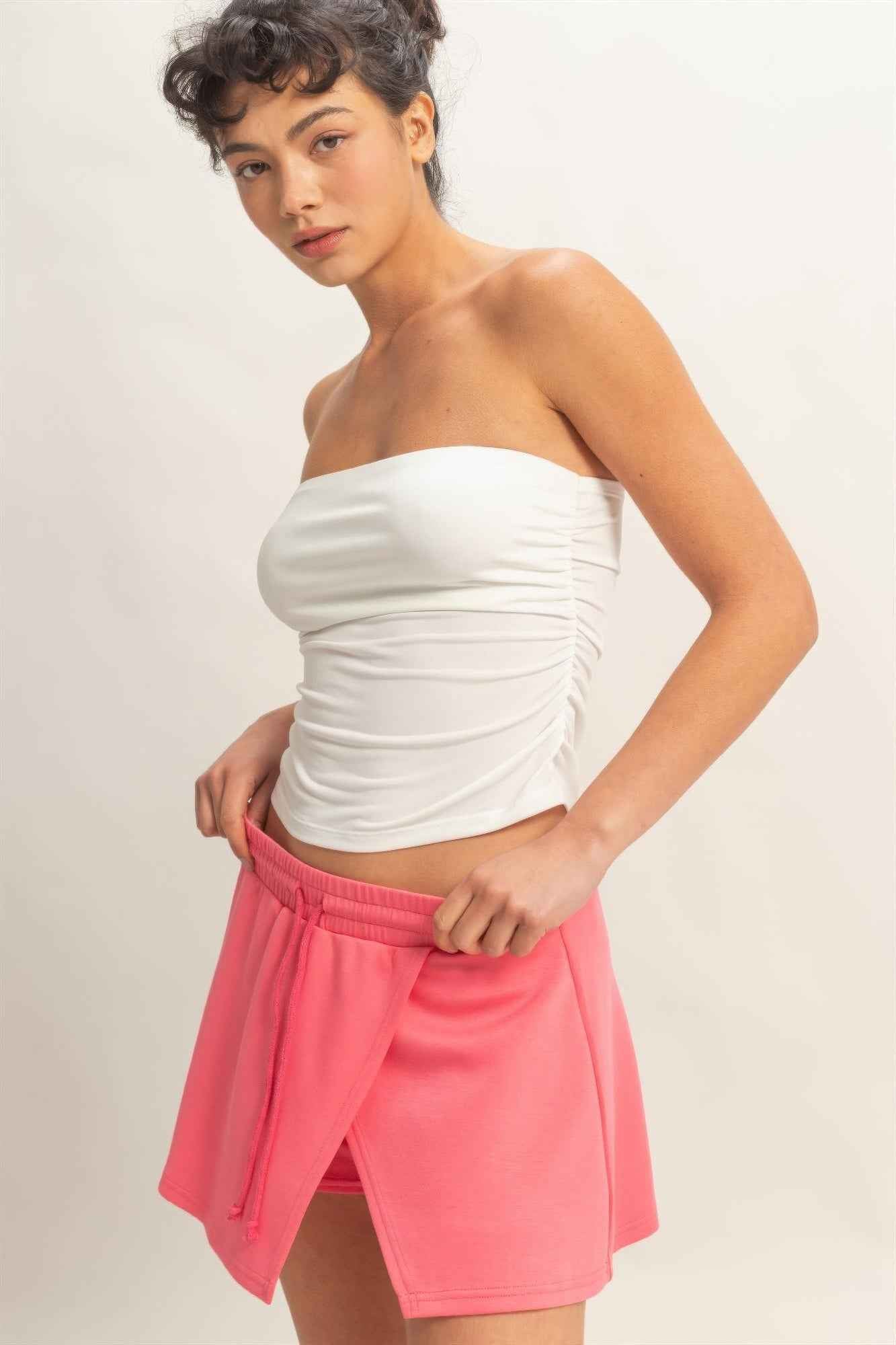 Ruched Bandeau Top