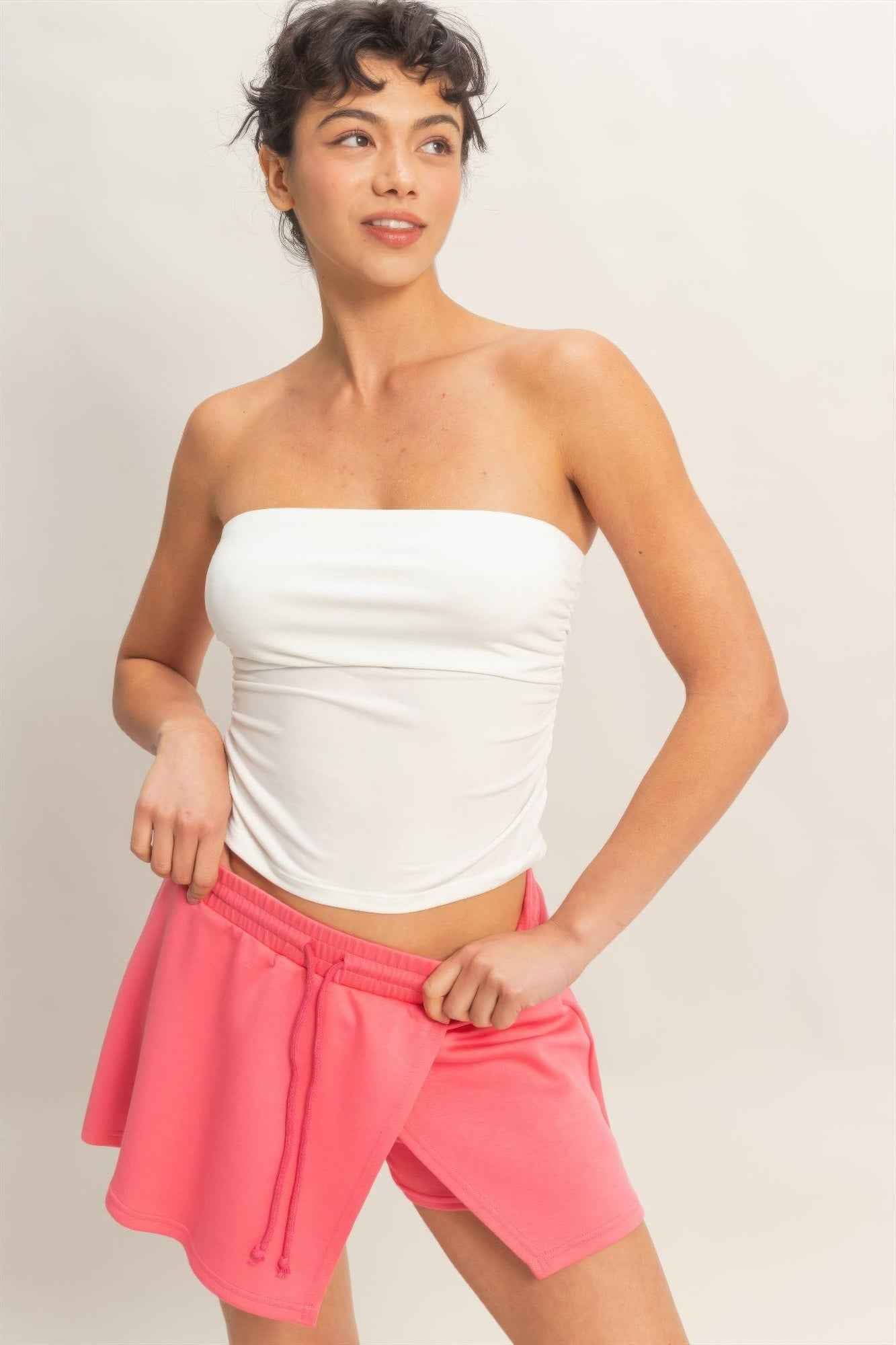 Ruched Bandeau Top