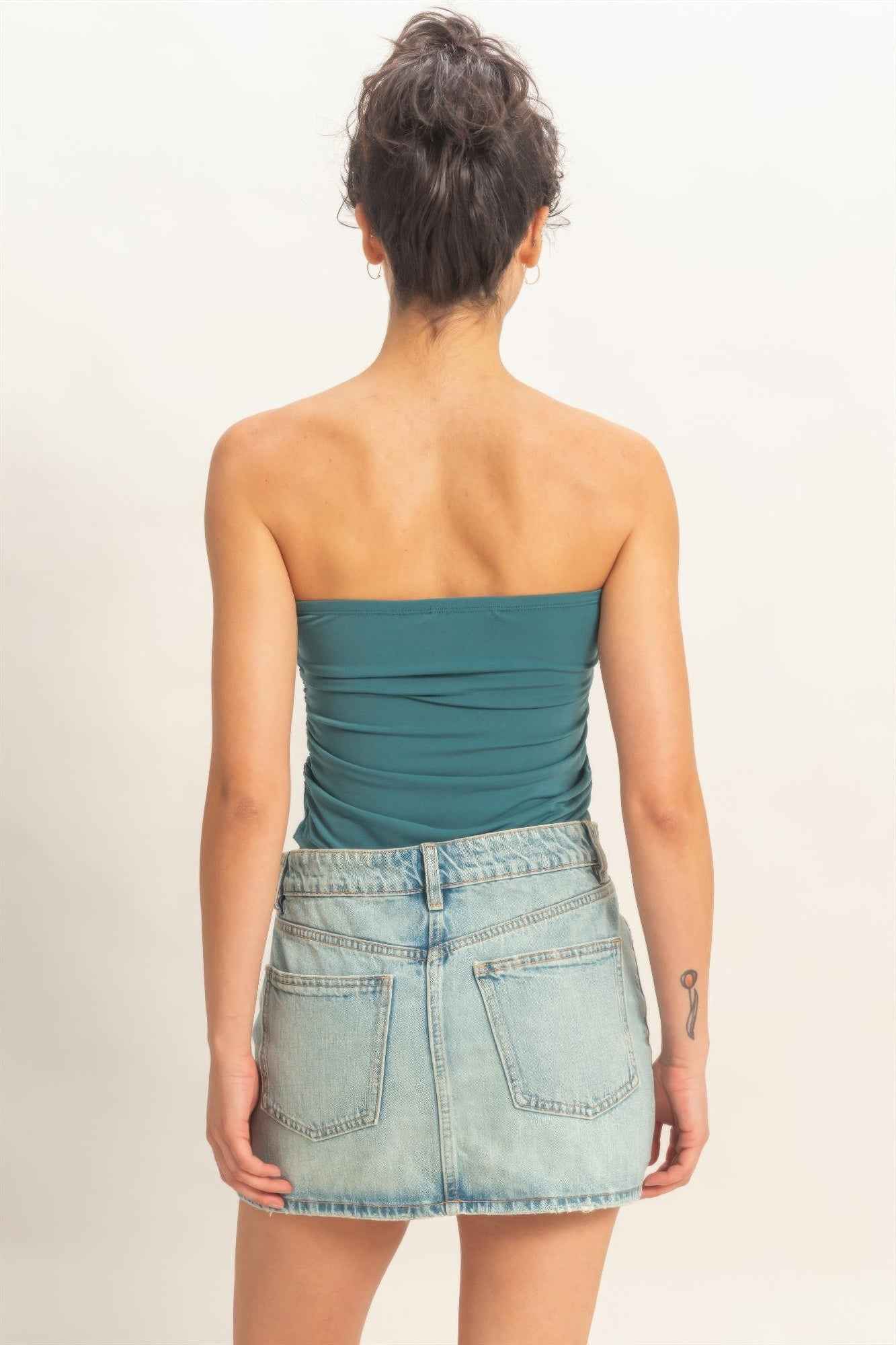 Ruched Bandeau Top