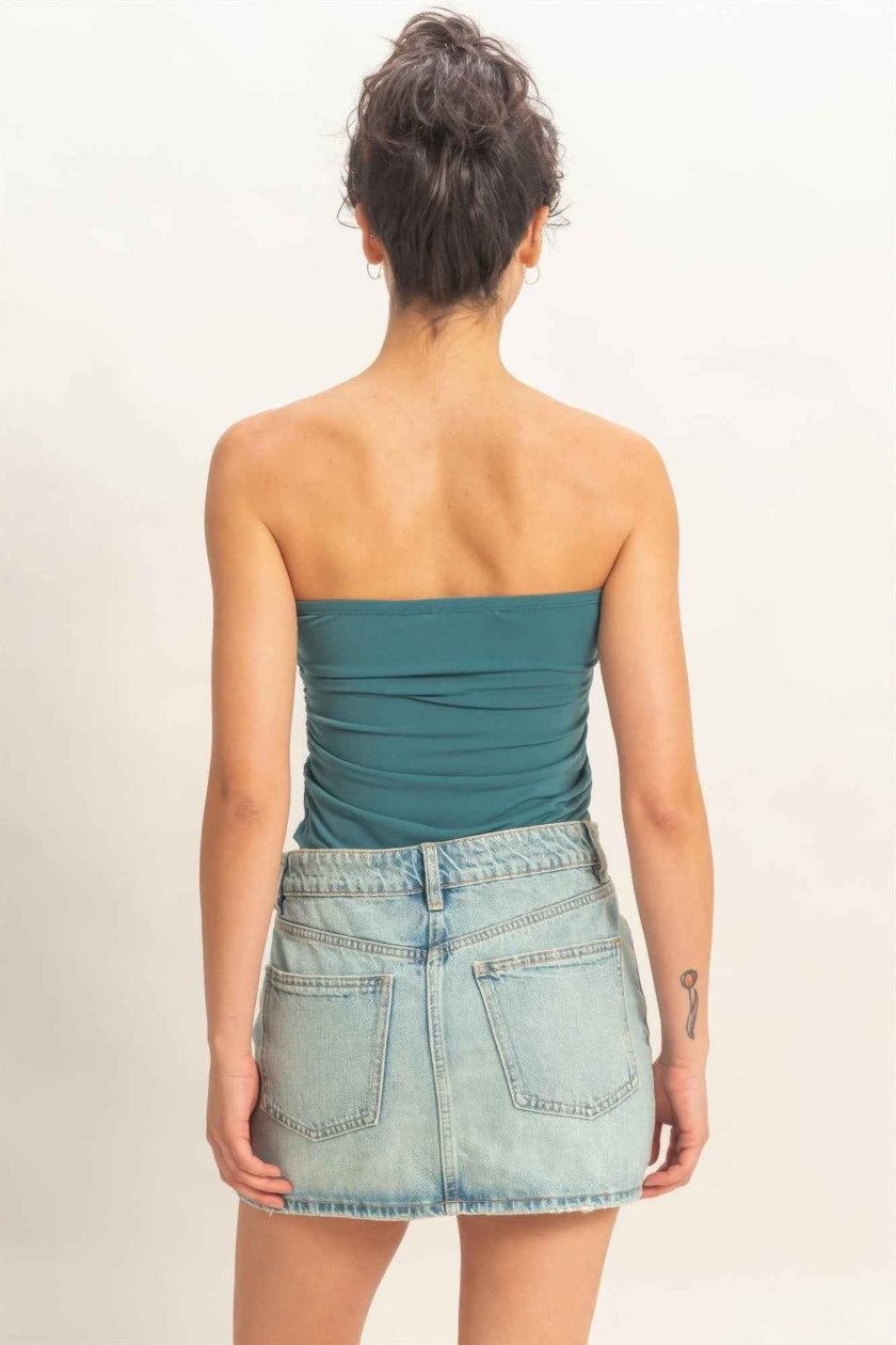 Ruched Bandeau Top
