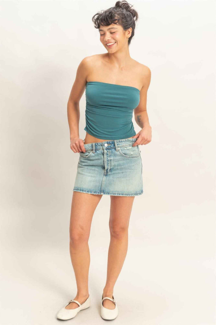 Ruched Bandeau Top