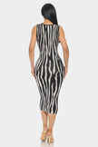 Sweater Midi Print Dress