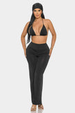 Bra Top And Pants And Bandana Set