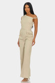 Chic Poise One-shoulder Jumpsuit