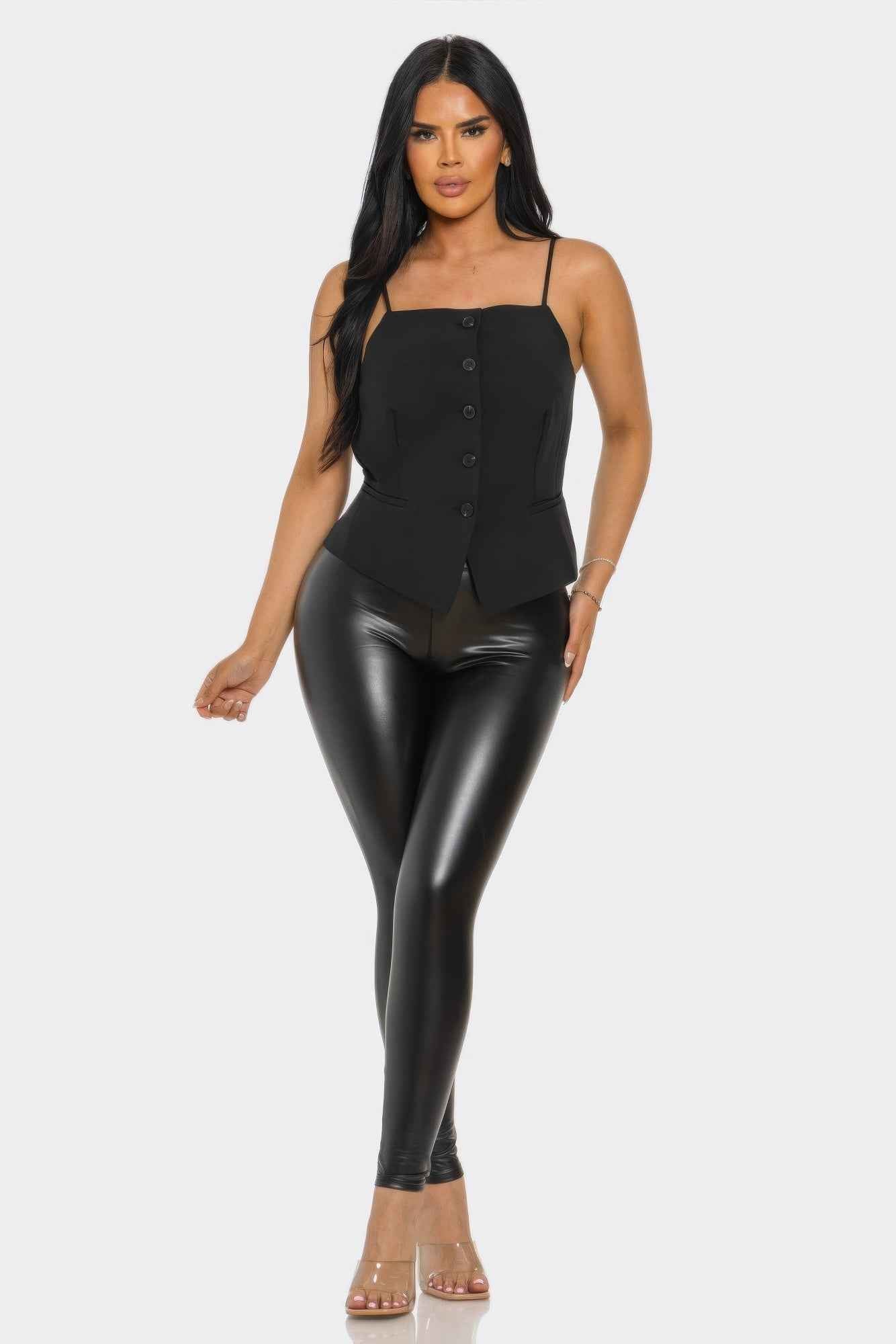 Ivory Chic Button-up Corset Top