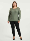 Sequin Shoulder Knit Tunic Top