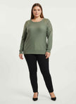 Sequin Shoulder Knit Tunic Top