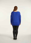 Sequin Shoulder Knit Tunic Top