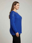 Sequin Shoulder Knit Tunic Top