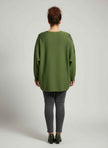 Scarlet Embellished Neckline Dolman Sleeve Tunic Top