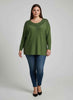 Scarlet Embellished Neckline Dolman Sleeve Tunic Top