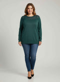 Burgundy Shimmer Detail Knit Tunic Top