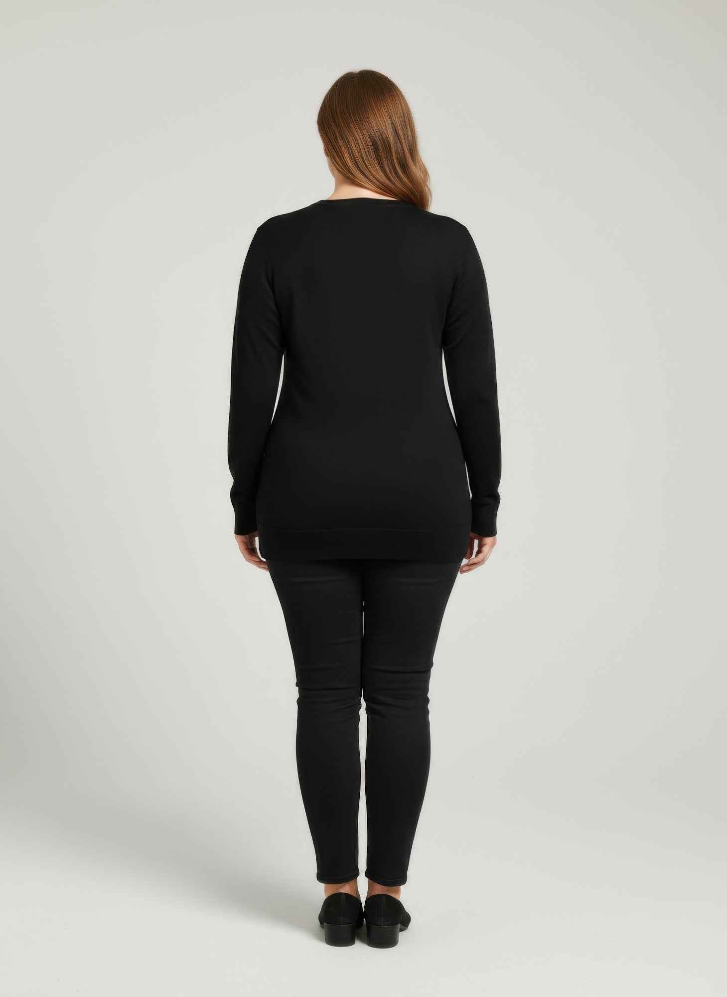 Burgundy Shimmer Detail Knit Tunic Top