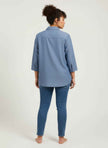 Sand Utility Button Front Shirt Tunic
