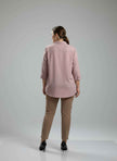 Sand Utility Button Front Shirt Tunic