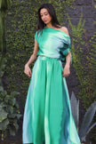 Ombre Satin Extra Wide Legs Pants