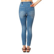 Light Wash Blue Ankle Length Jeans Basic Signature Style