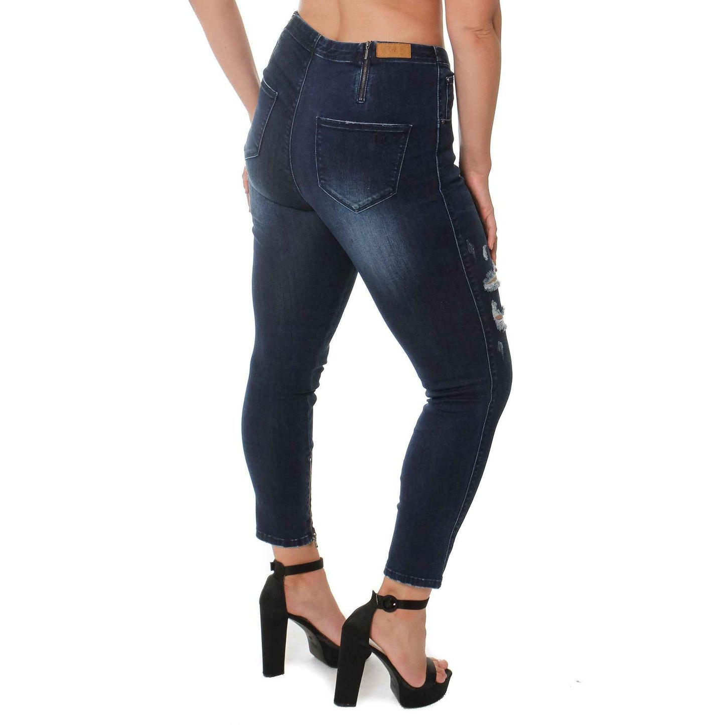 Ripped Leg Jeans Denim Fashion Style