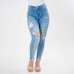 Embellished Distressed Capris