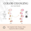COLOR CHANGE Pink & Gold Delicate Geometric Gel Nail Wrap