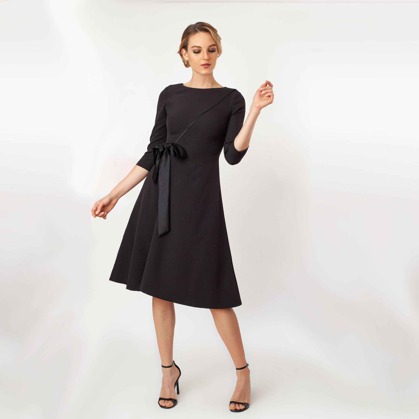 T-Length Side Tie Dress