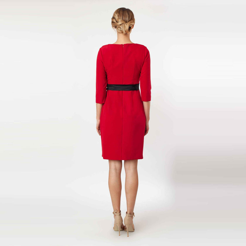Contrast Side Tie Sheath