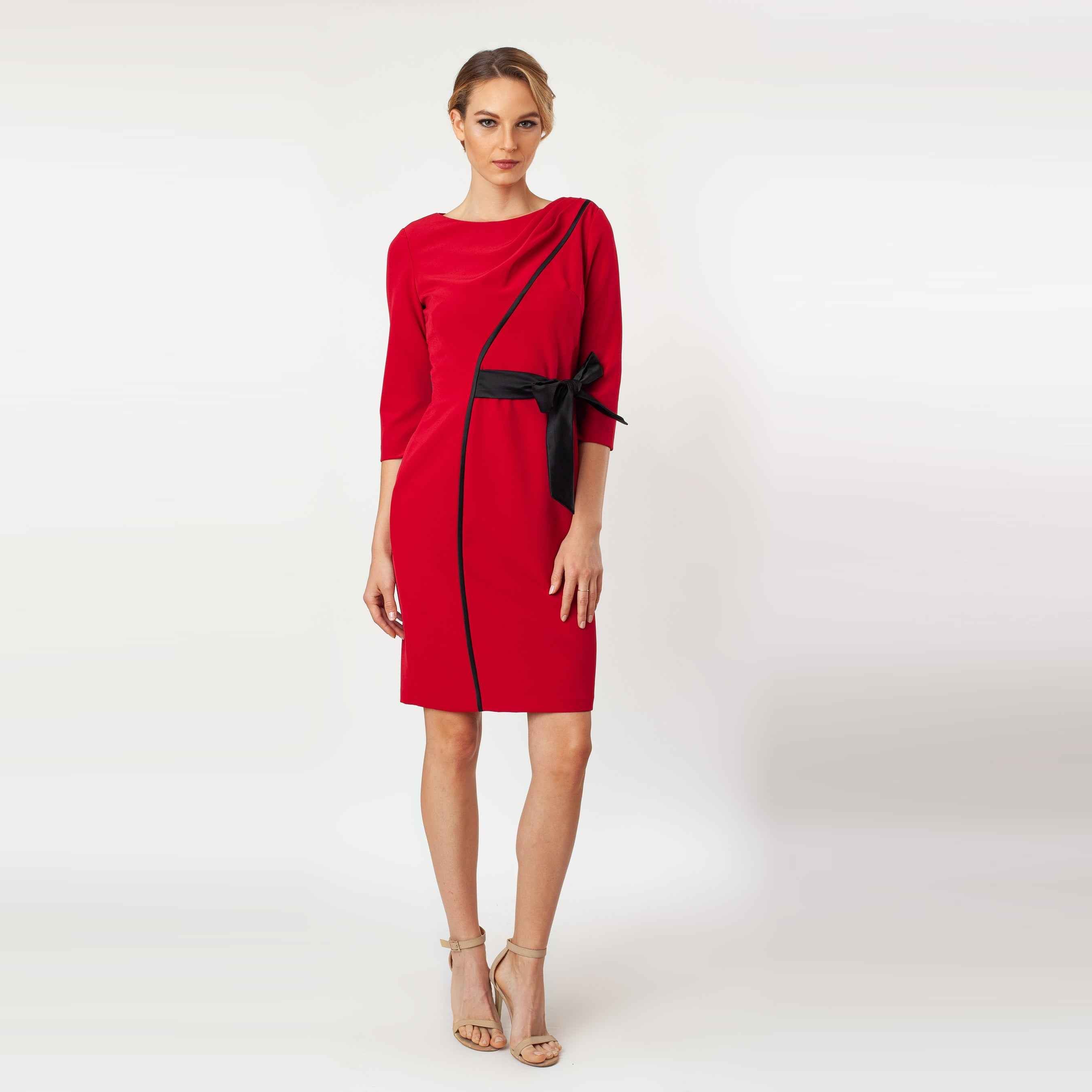 Contrast Side Tie Sheath