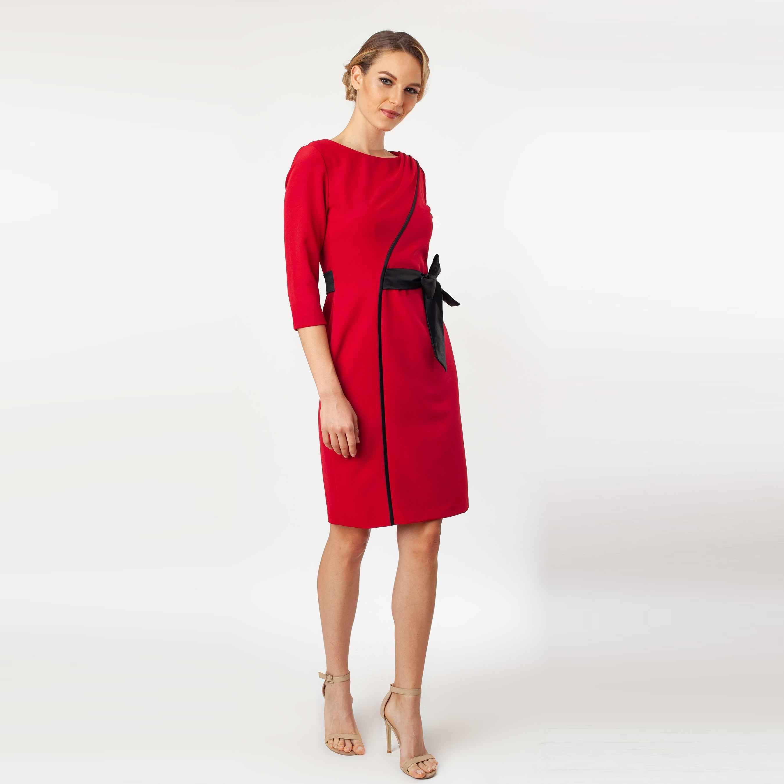 Contrast Side Tie Sheath