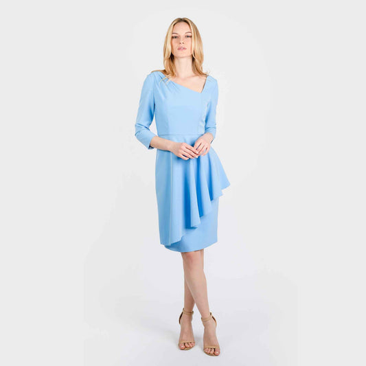 The 3/4 Sleeve Assymmetric Neckline with Overskirt Classic