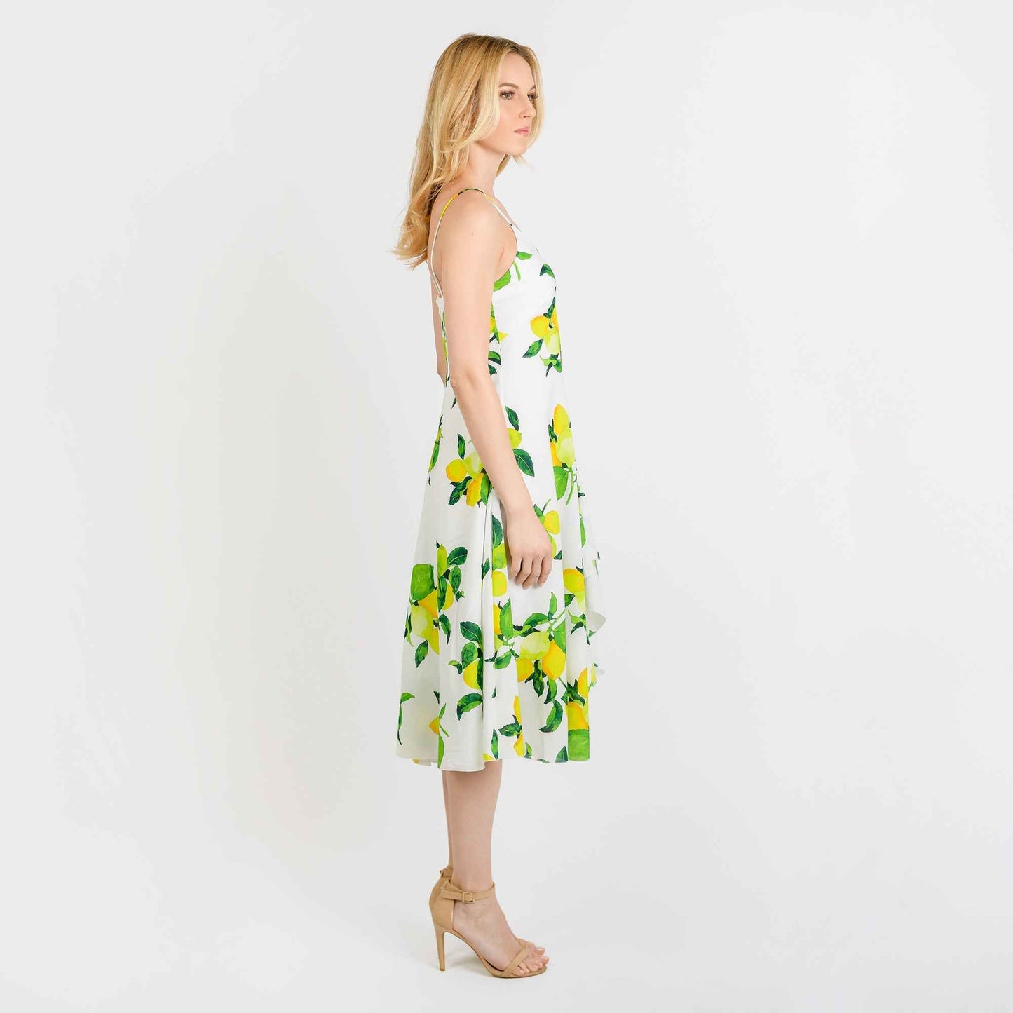 CN7203 Spaguetti Strap Flared Dress