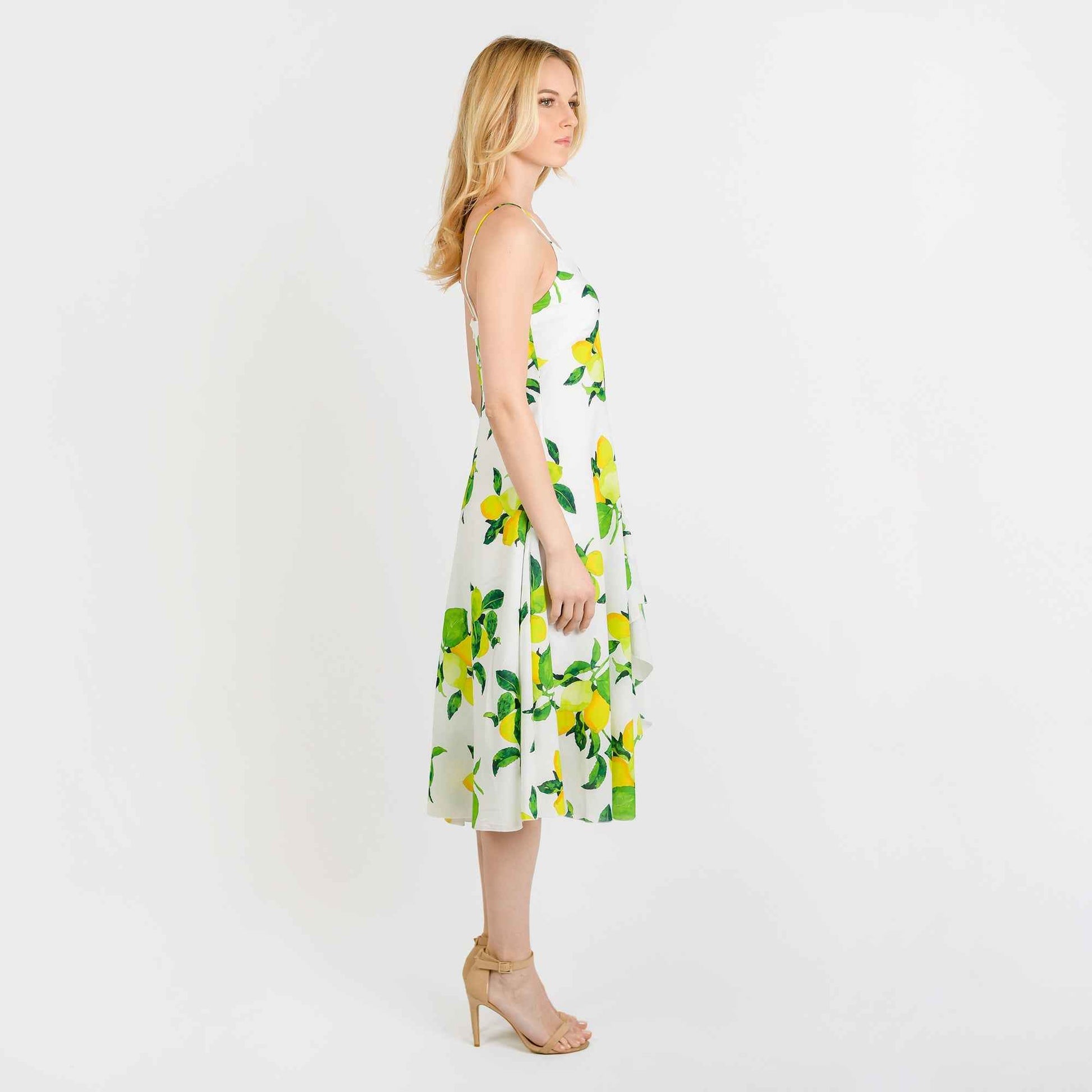 CN7203 Spaguetti Strap Flared Dress