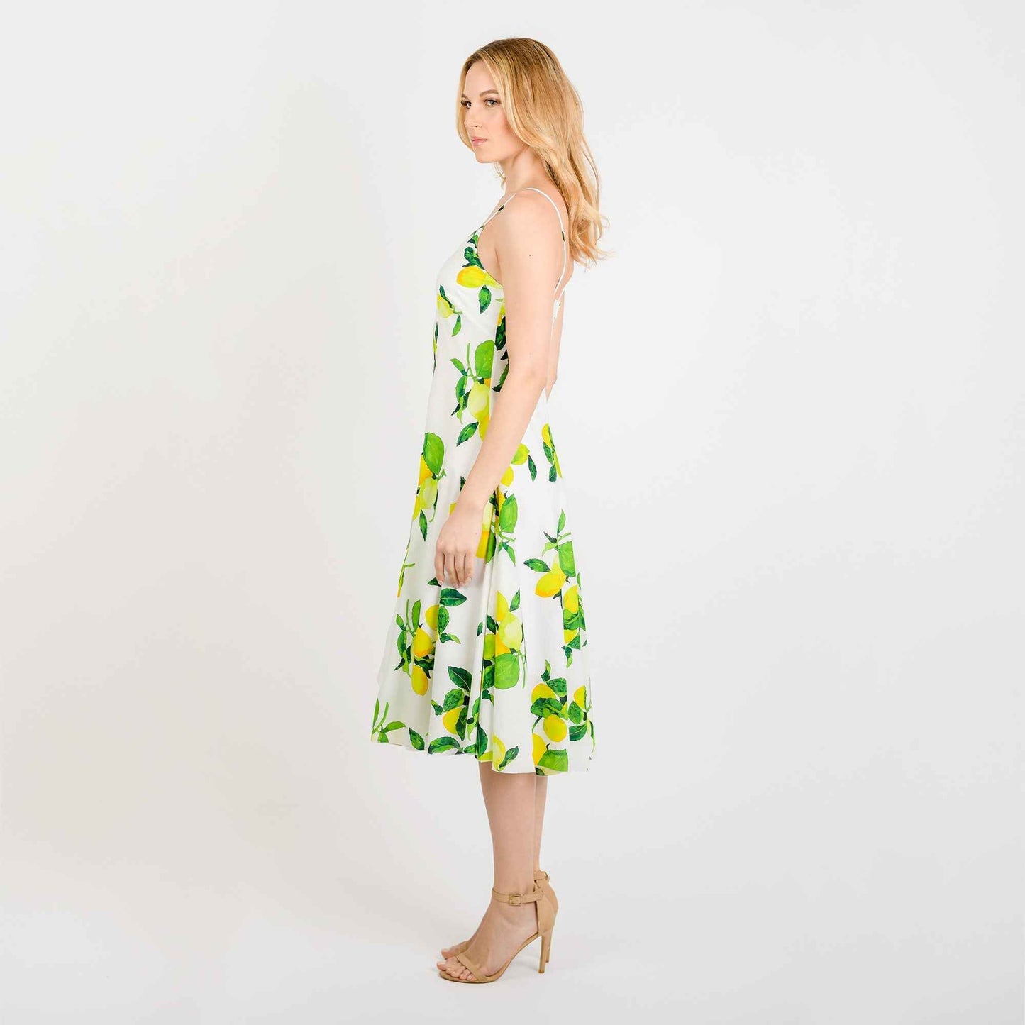 CN7203 Spaguetti Strap Flared Dress