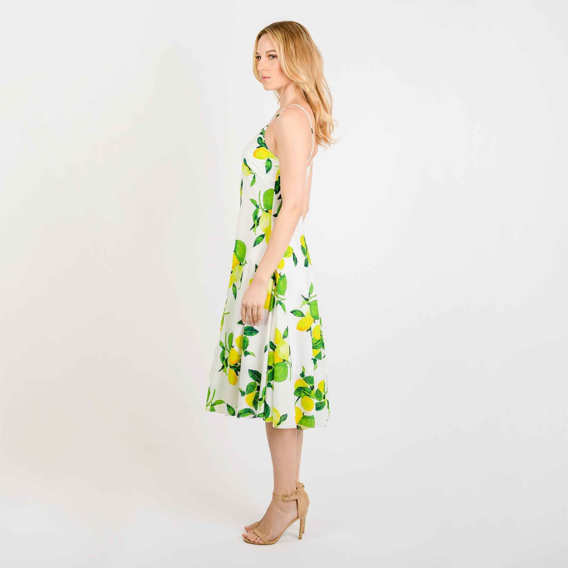 CN7203 Spaguetti Strap Flared Dress