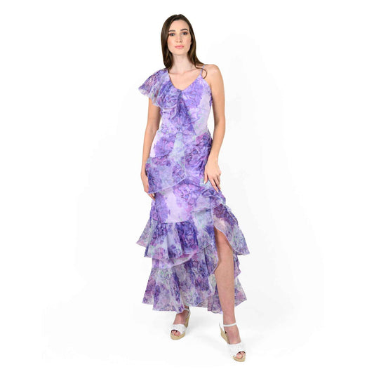 Asymmetric Ruffled Maxi