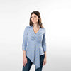 Asymmetric Hem Wrap Shirt