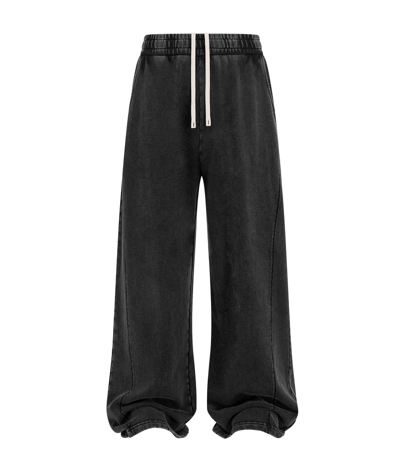 ACID WASH PANEL SWEATPANTS