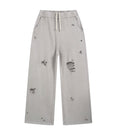 GREY DESTROYED SWEATPANTS